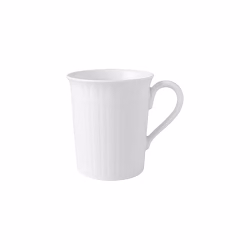 Taza de café Villeroy & Boch Cellini de porcelana blanca, 300 ml