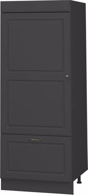 Armario despensa de cocina Vicco Fame-Line estilo Landhaus en color antracita y oro, An: 60 cm, Al: 153,6 cm, P: 58,1 cm