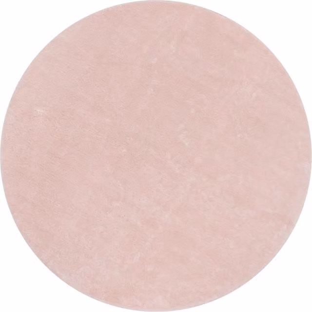 Alfombra Calissa redonda de color rosa con diámetro de 200 cm