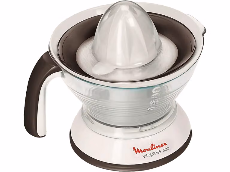 Exprimidor de cítricos eléctrico Moulinex Vitapress 600 PC300B, 25W, capacidad 0,6l, color blanco