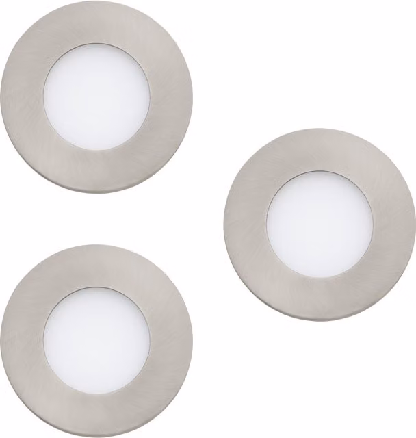 Downlight LED Eglo Fueva-Z redondo en gris y plata, 1170 lm, temperatura de color regulable de 2700 a 6500 K, IP20, Diámetro: 8,5 cm