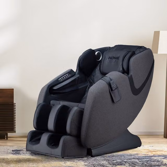 Sillón de masaje MARINO Home Deluxe con tapicería de tela tejida premium en color antracita