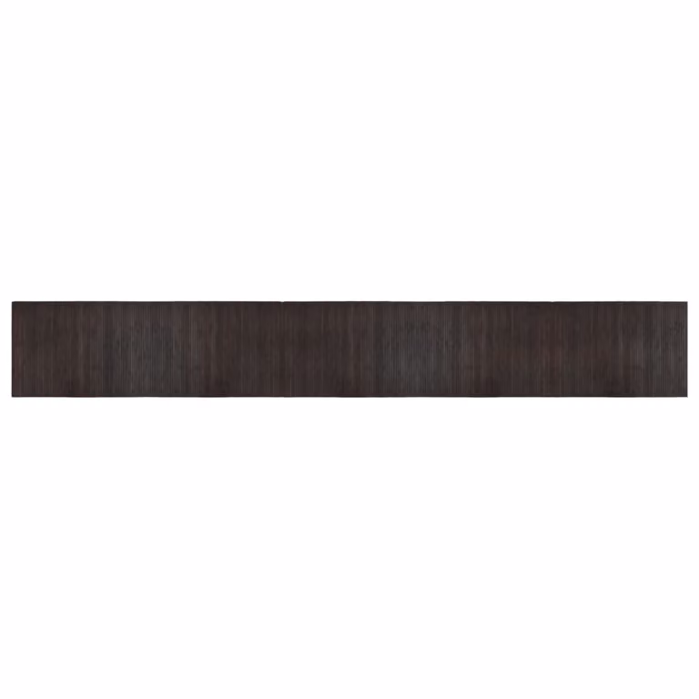 Alfombra rectangular de bambú vidaXL marrón oscuro antideslizante An: 70 cm, Al: 500 cm