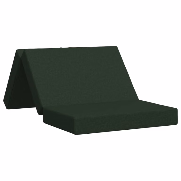 Sofá cama plegable vidaXL de espuma en color verde oscuro, An/P/Al: 80 x 67 x 45 cm