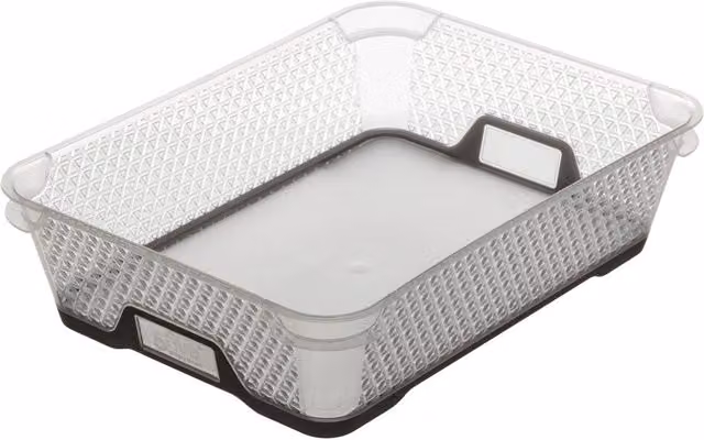 Cesta de plástico Duo Simply Smart de 5five con tapa de 3,7 l en beige, gris o transparente