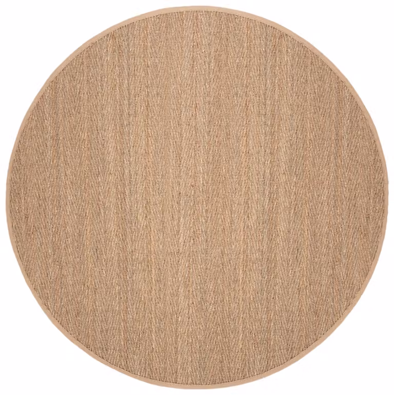 Alfombra redonda de fibra natural de junco de mar Safavieh en color beige, Diámetro: 122 cm