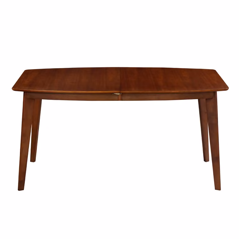 Mesa de comedor extensible Miliboo Leena de estilo escandinavo en color nogal con acabado mate