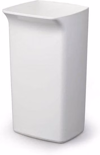 Papelera Durable de plástico en color blanco con capacidad de 40 l