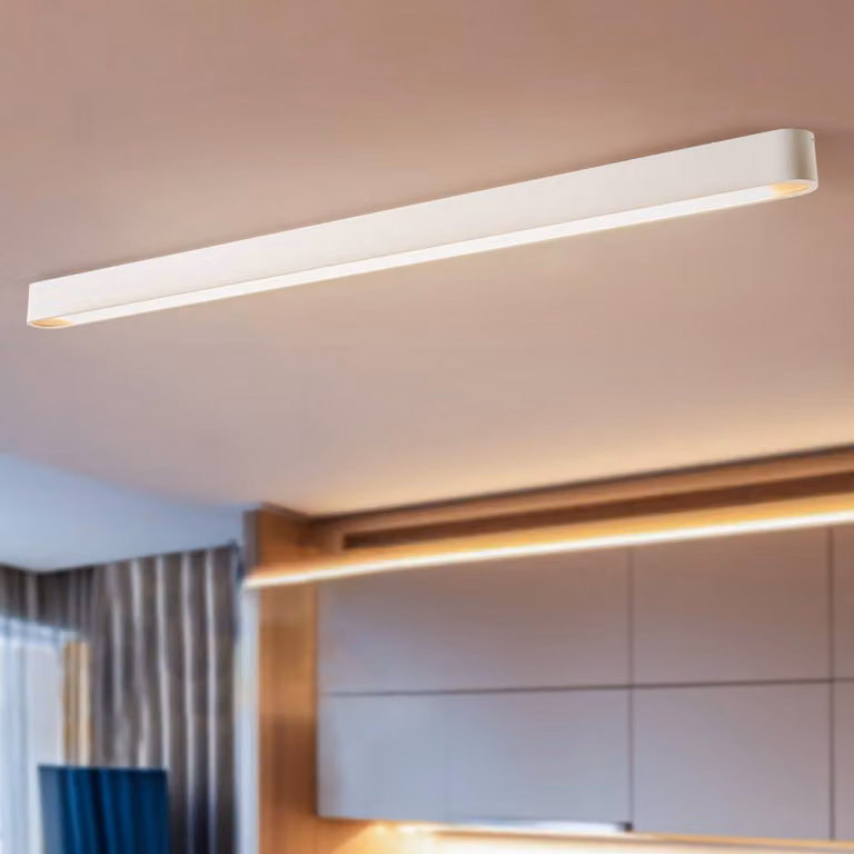 Lámpara de techo Soft de Nowodvorski Lighting en color blanco, diseño moderno de aluminio y plástico para salón o comedor