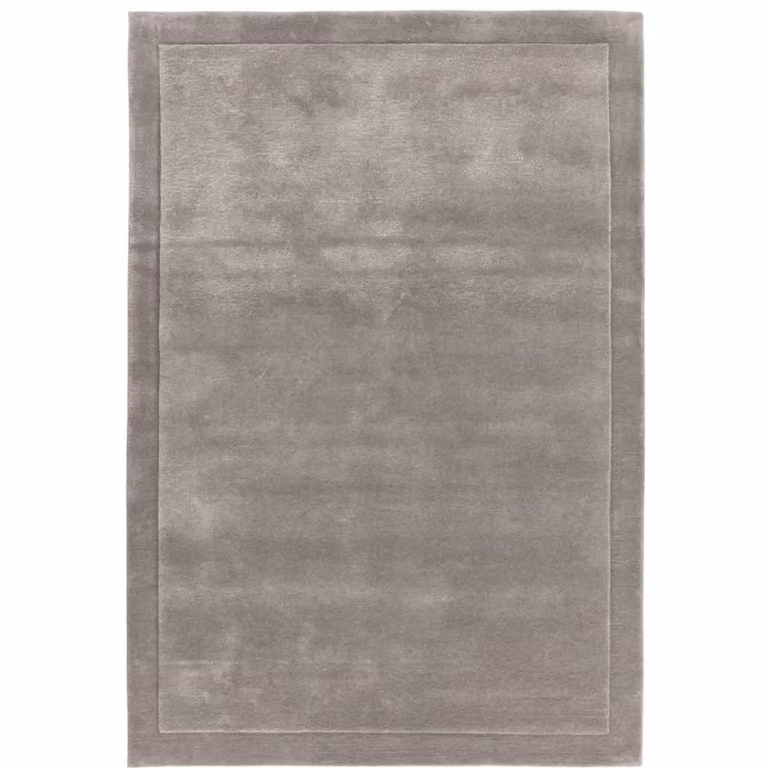 Alfombra de salón moderna Novatrend de lana y viscosa en color gris, An: 160 cm, Al: 230 cm