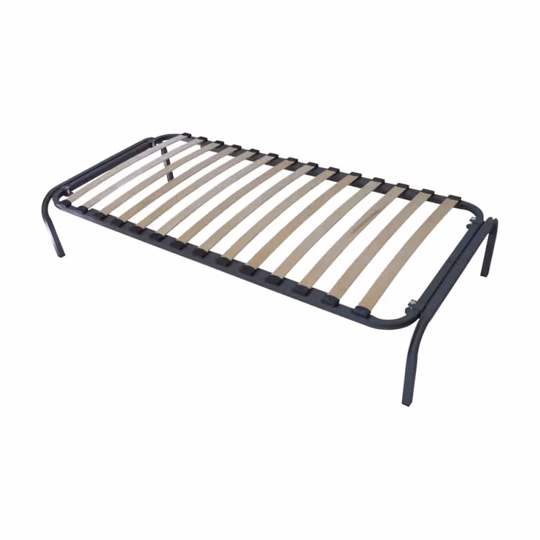 Somier superior gris ID Kids con láminas de madera y estructura de metal An/P: 90 x 200 cm