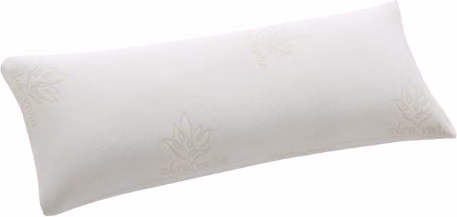 Almohada viscoelástica de copos con funda de aloe vera blanca de Donegal Collections de 90 cm
