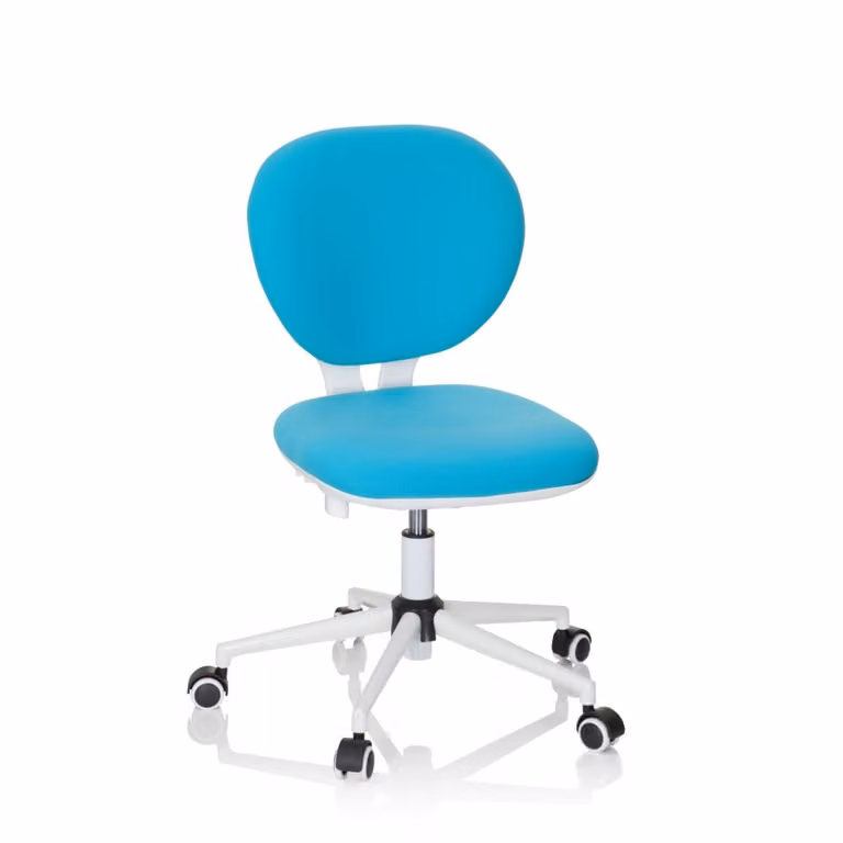 Silla giratoria para niños hjh OFFICE en tela color turquesa