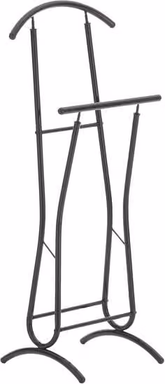 Perchero de pie moderno Rufus de metal negro mate An/P/Al: 35 x 40 x 110 cm