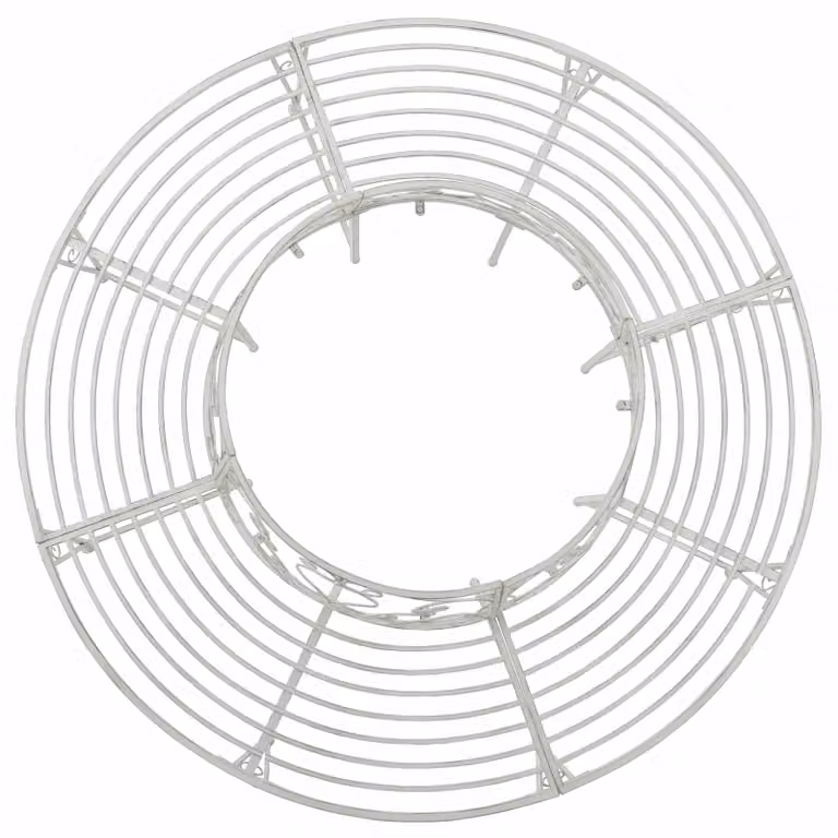 vidaXL Banco de Árbol para 8 personas en acero color Blanco antiguo Ø 160 x 89 cm