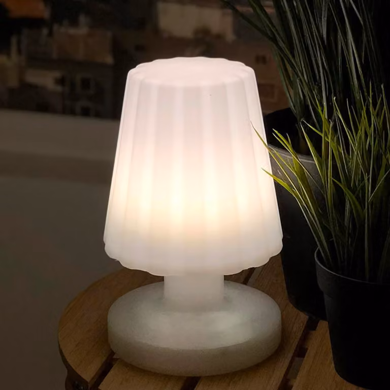 Juego de 2 lámparas de mesa inalámbricas Lumisky Lady Mini LED regulables en color blanco con altura: 22 cm