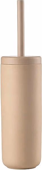 Escobilla de baño Ume de Zone Denmark en color camel con cepillo y base independiente de cerámica y plástico An/P/Al: 10 x 38,7 x 43 cm