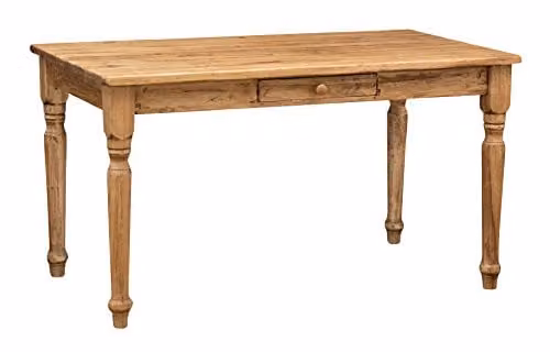 Mesa de comedor cuadrada Biscottini de madera maciza en color marrón para 4 personas An/P/Al: 140 x 90 x 80 cm