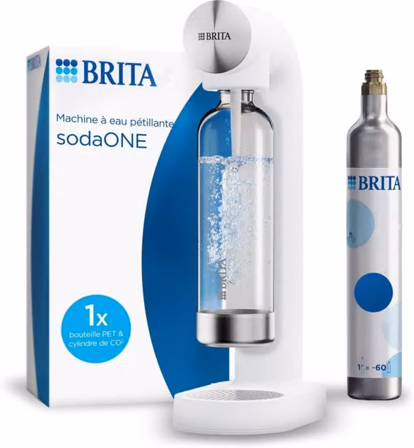 Jarra filtrante Brita SodaOne en color blanco