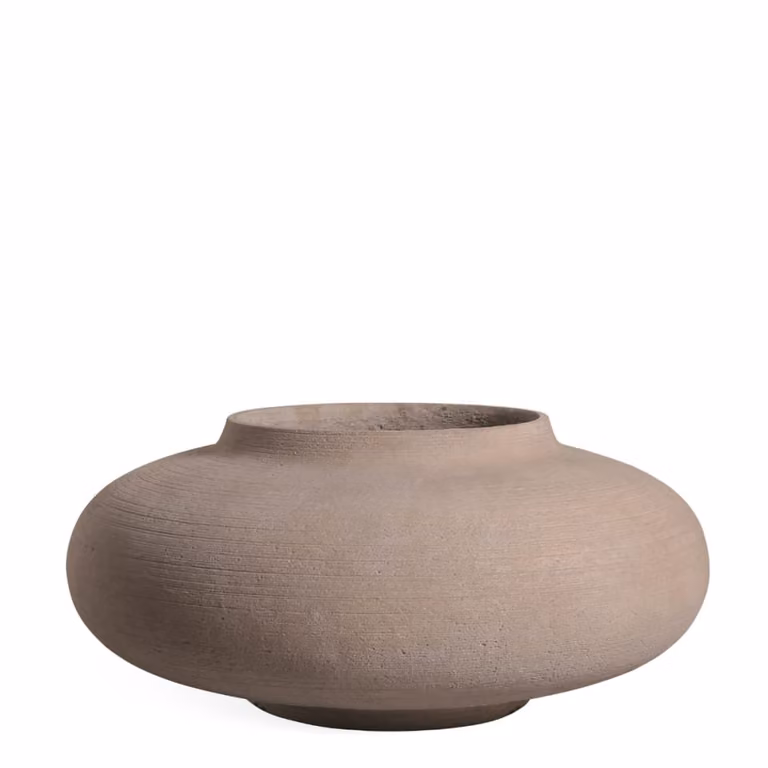 Macetero decorativo de cemento Sia Deco color marrón para mesa An/P/Al: 73,5 x 37 x 73,5 cm