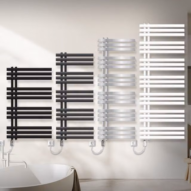 Radiador Toallero Eléctrico Ecd Germany Iron Em de 1200w en Blanco An/P/Al: 60 x 60 x 140 cm