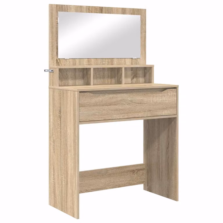 Mesa de tocador moderna vidaXL en Roble Sonoma, An/P/Al: 80 x 39,6 x 135 cm