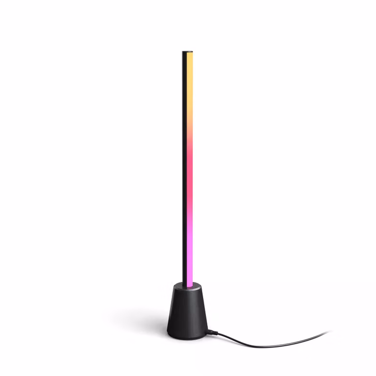 Lámpara de mesa Philips Hue White & Color Ambiance Play multicolor negra con tecnología LED y efectos RGB para TV y salón