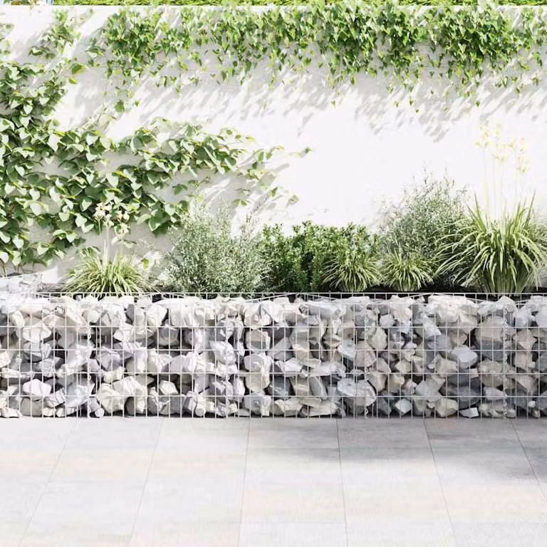 Cesta de muro de gaviones de acero galvanizado vidaXL, color gris/plateado, An/P/Al: 300 x 30 x 50 cm