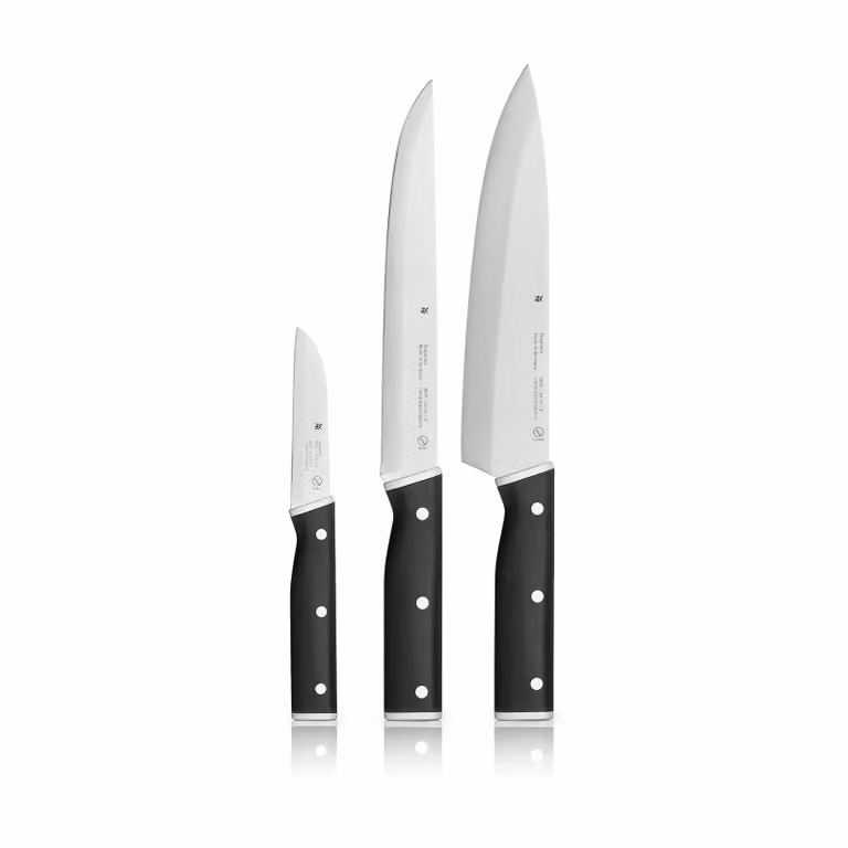 Juego de 3 cuchillos de cocina Sequence de WMF en acero inoxidable y color negro