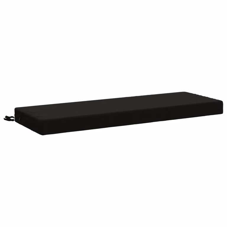 Cojín de banco vidaXL SOEST negro de poliéster con funda extraíble y resistencia UV, An/P/Al: 110 x 40 x 8 cm