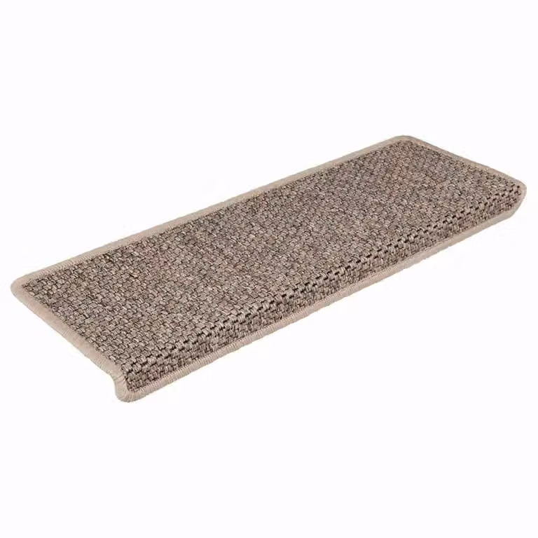 Set de 30 alfombras autoadhesivas para escalera vidaXL de sisal en color beige oscuro