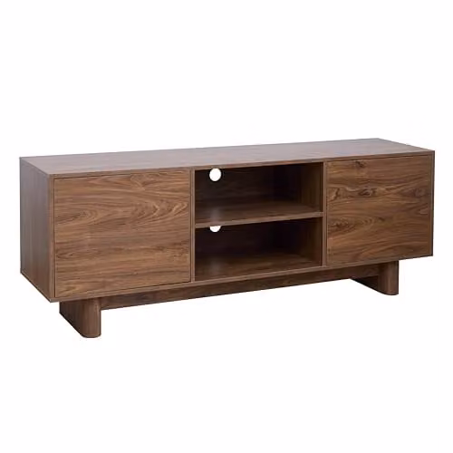 Mueble para TV Oviala de diseño escandinavo en madera marrón An/P/Al: 160 x 40 x 58 cm