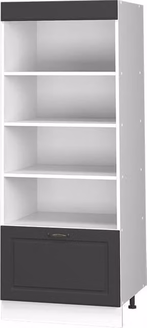 Estantería de cocina Vicco Fame-Line estilo Landhaus en antracita, oro y blanco, Ancho: 60 cm