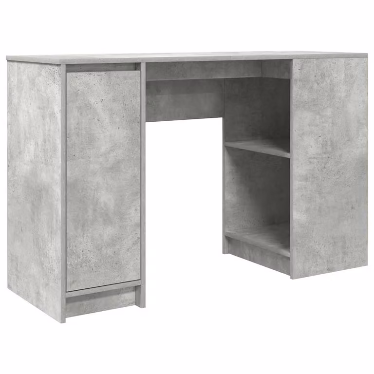Escritorio de secretaria vidaXL en color gris hormigón con acabado mate y madera de ingeniería MDF, An/P/Al: 120 x 42 x 76 cm