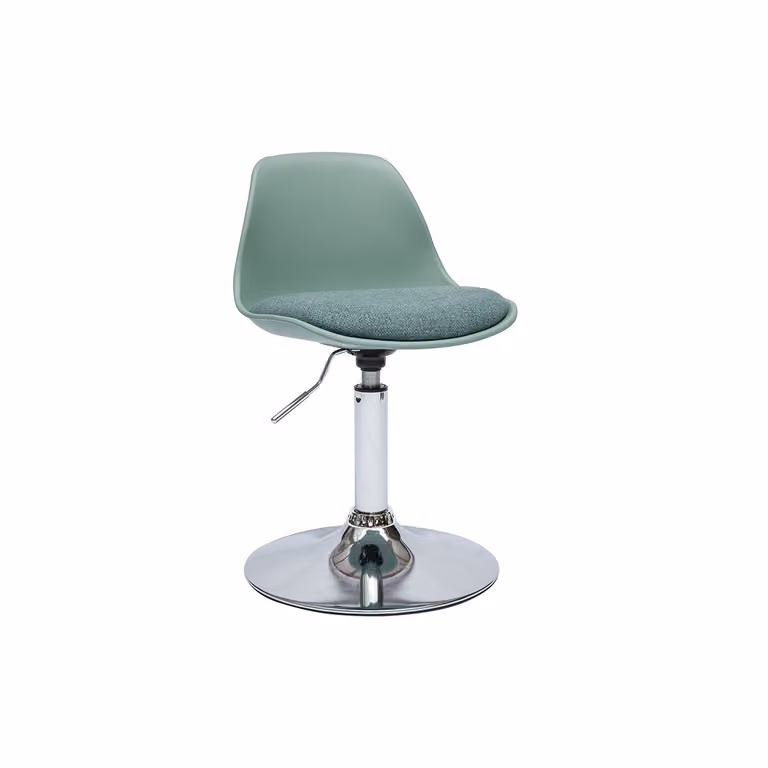 Silla de oficina infantil giratoria 360 Miliboo Steevy en colores verde, gris y azul
