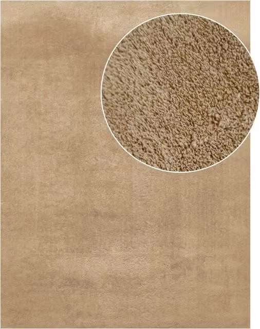 Alfombra Calissa beige de fibras sintéticas, lavable, An/P: 120 x 160 cm