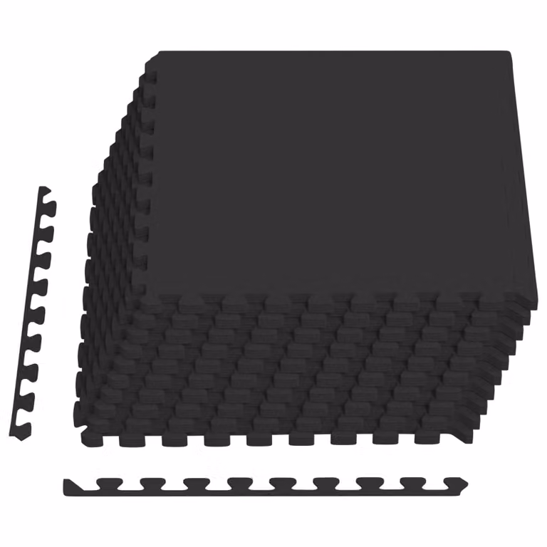 Tapete para piscina de espuma EVA vidaXL de 14,4 m2 en color negro con 40 piezas