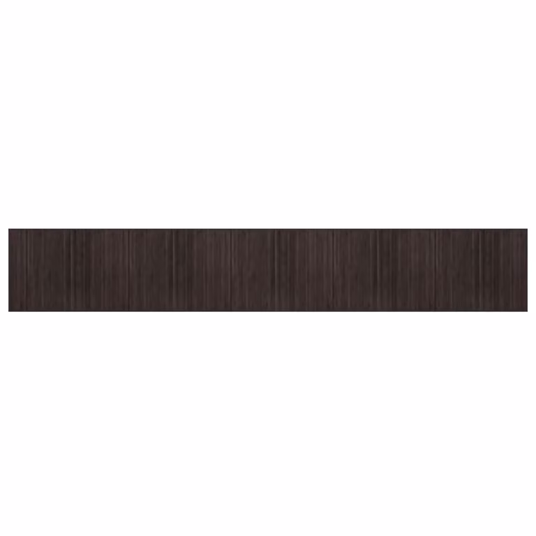 Alfombra rectangular de bambú vidaXL en color marrón oscuro, antideslizante, An/P: 80 x 500 cm