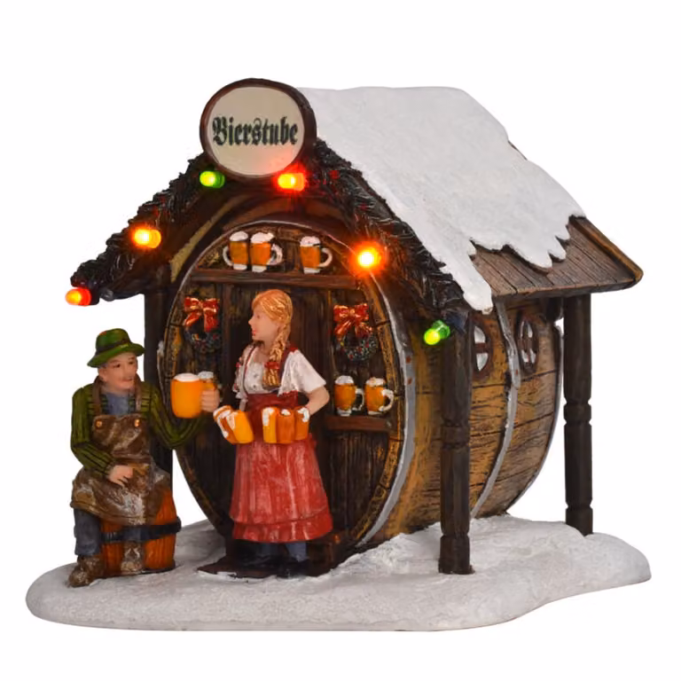 Pueblo navideño en miniatura LuVille multicolor Al 11,5 cm x An 11,5 cm x P 11 cm