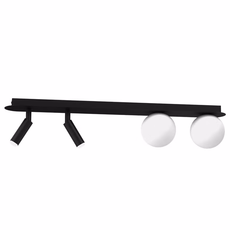 Lámpara de techo SIRIO de Eko-Light en metal y cristal para comedor con 4 bombillas G9 disponible en blanco o negro
