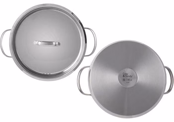 Recipiente para horno redondo Cosy & Trendy en color rosa y plata de 24 cm