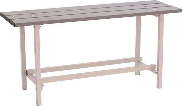 Banco de vestuario Simonrack de metal lacado en gris An/P/Al: 100 x 32 x 47,5 cm
