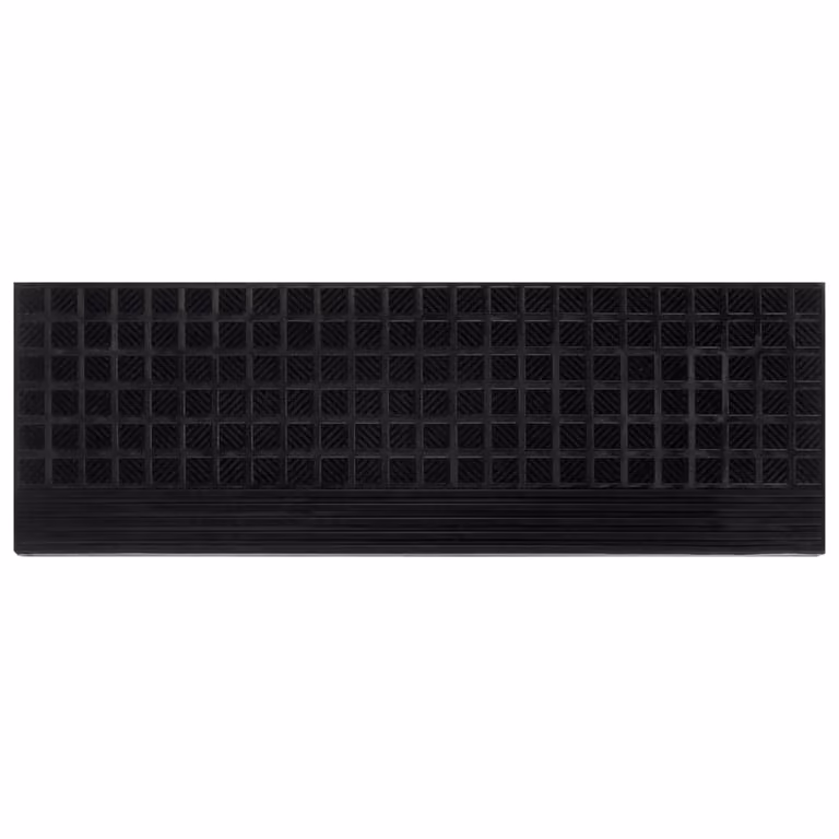 Pack de 10 alfombrillas de escalera antideslizantes de goma vidaXL en color negro, An/P: 75 x 25 cm