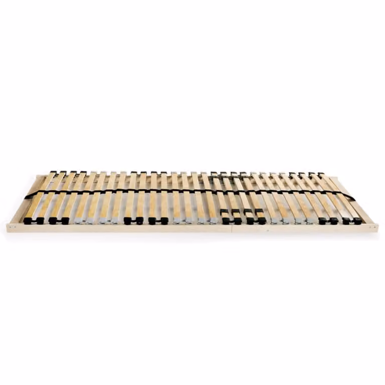 Pack de 2 somieres de láminas Maison Chic de madera marrón con 28 listones, An/P: 80 x 200 cm