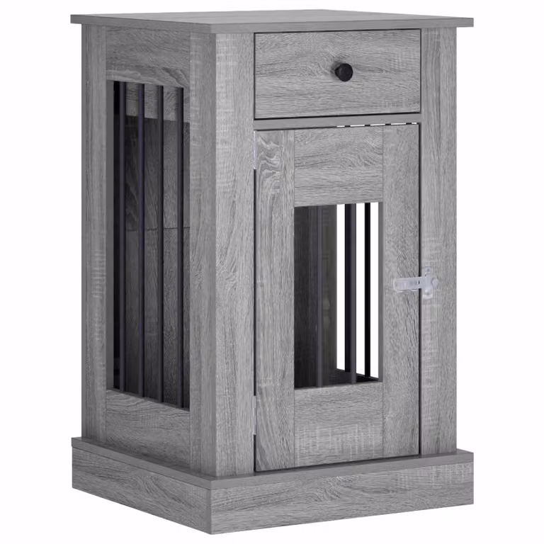 Mueble para jaula de perro vidaXL en color gris Sonoma An/P/Al: 50 x 47,5 x 80 cm