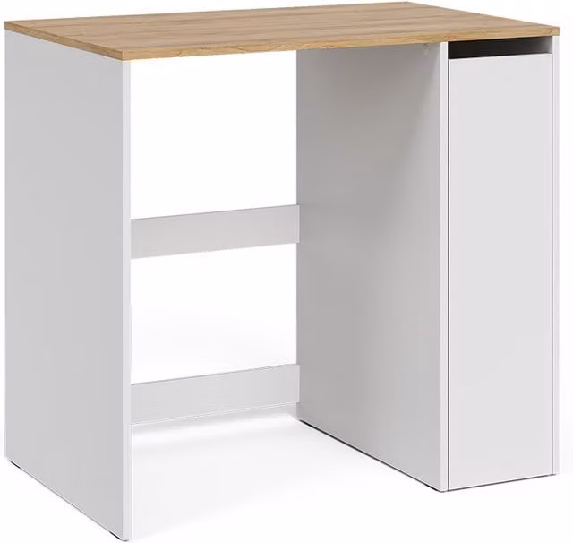 Armario para lavadora Vicco Viktor en blanco y roble con estantes internos para baño y lavandería An: 93.6 cm, Al: 88.2 cm, P: 60.0 cm