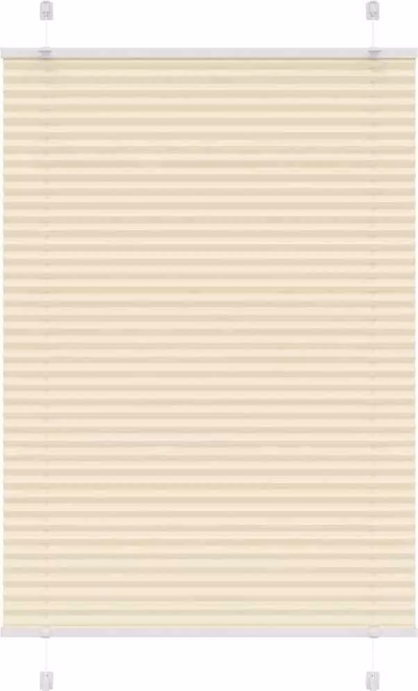 Estor plisado Syfax color beige de poliéster semitransparente An/P/Al: 90 x 100 cm