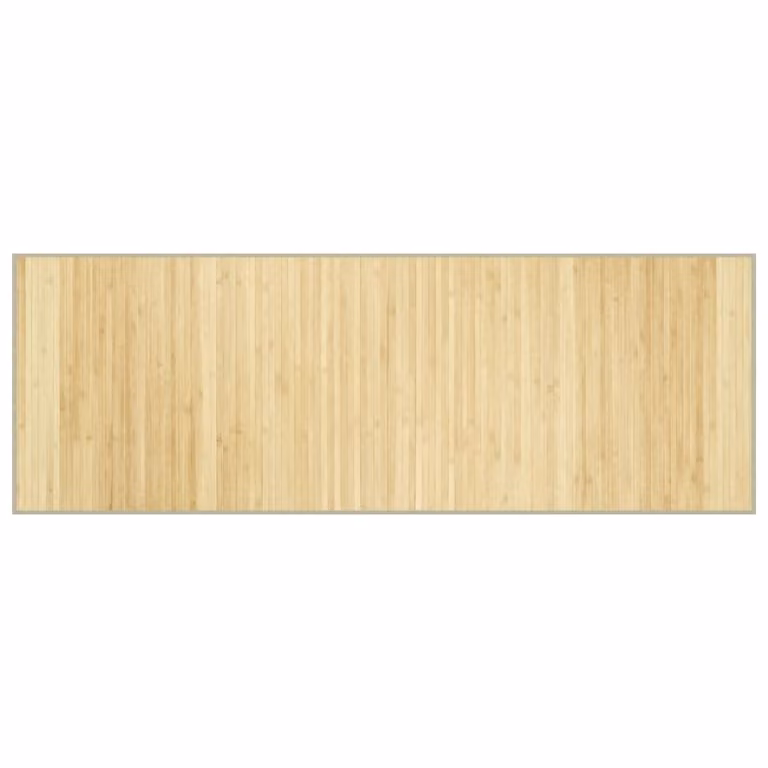 Alfombra rectangular de bambú vidaXL color beige, An/P: 70 x 200 cm