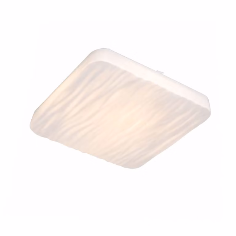 Plafón LED cuadrado moderno ALPINALUZ blanco con mando a distancia y regulación CCT, An: 48 cm