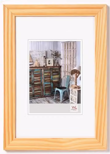 Marco de madera Walther Design HI030H color natural, beige y marrón, rectangular, 20 x 30 cm